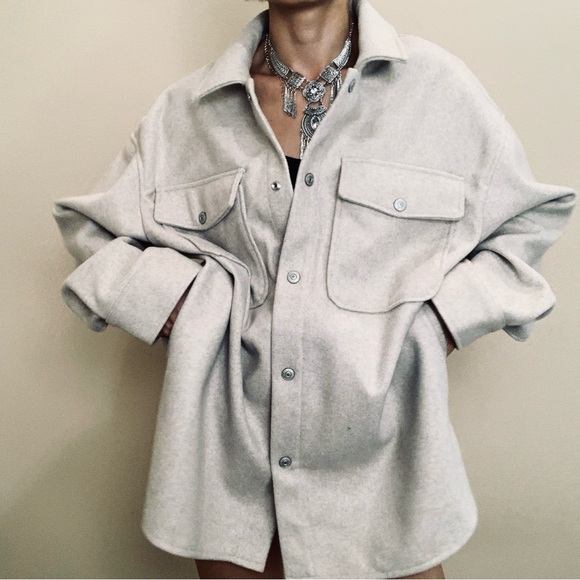 Brand new free people coat - baby oatmeal size XL - Picture 3 of 12